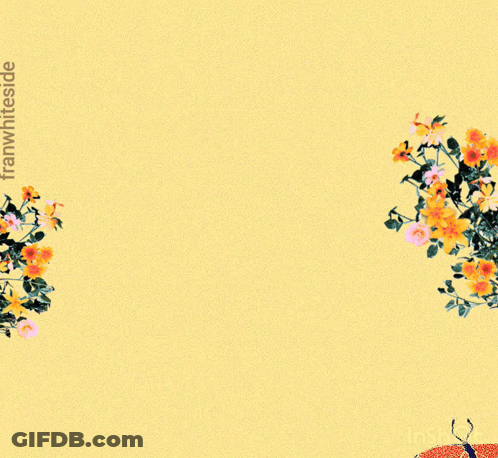 Good Morning Card With Butterflies And Flowers GIF