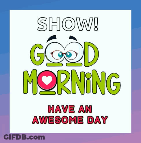 Good Morning Cartoon Face GIF
