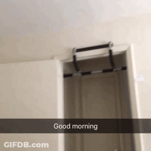 Good Morning Cat Peek GIF