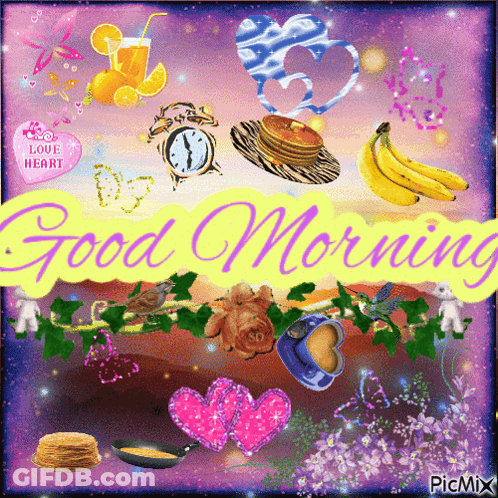 Good Morning Clock And Pancakes GIF