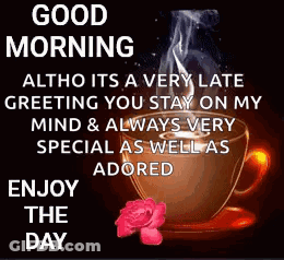 Good Morning Coffee And Rose GIF