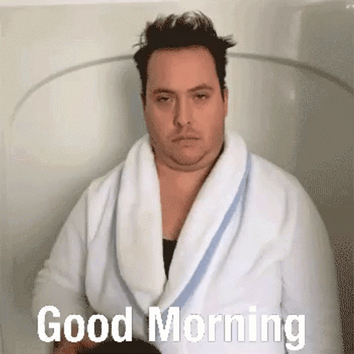 Good Morning Coffee Chubby Guy GIF