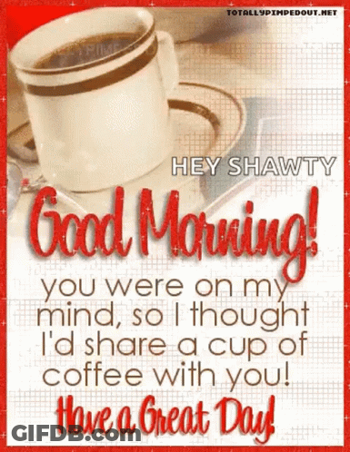 Good Morning Coffee Cup On Saucer GIF