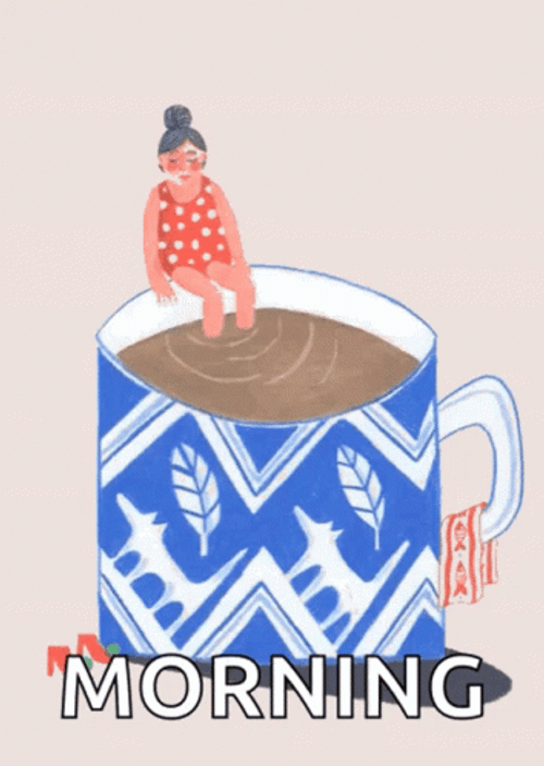 Good Morning Coffee Large Mug GIF