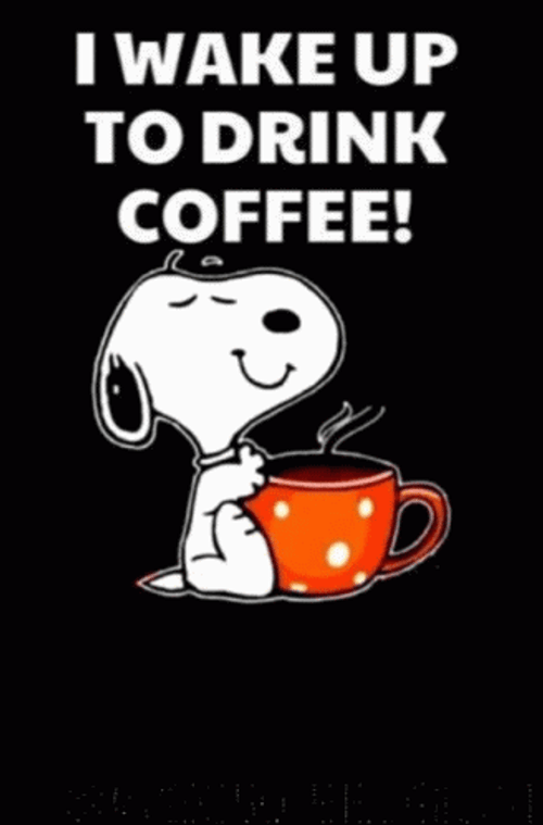 Good Morning Coffee Snoopy GIF