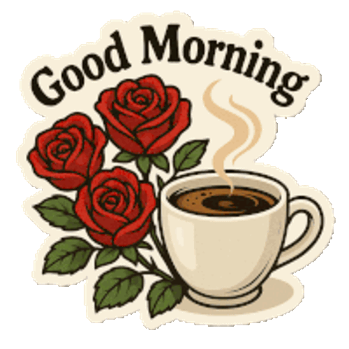 Good Morning Coffee Sticker GIF