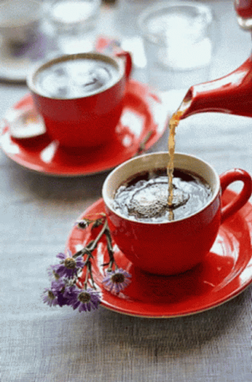 Good Morning Coffee With Flower GIF