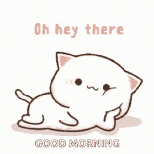 Good Morning Cute Peach Waiting GIF