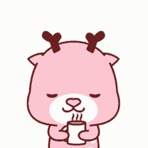 Good Morning Cute Pink Deer GIF