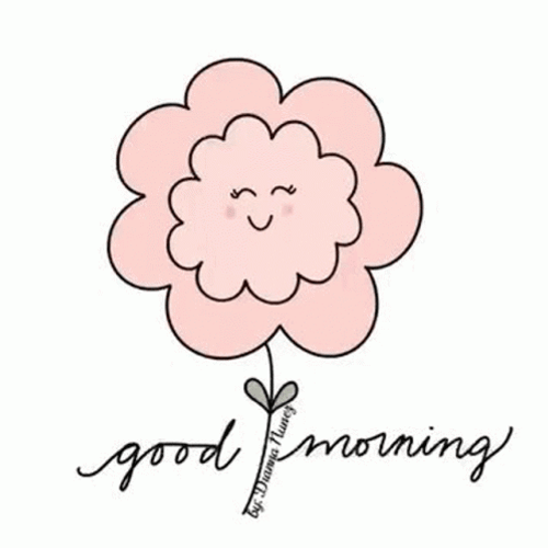 Good Morning Cute Smiling Flower GIF