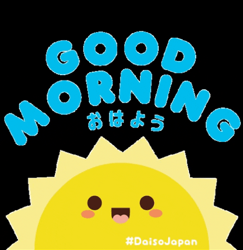 Good Morning Cute Winking Sun GIF