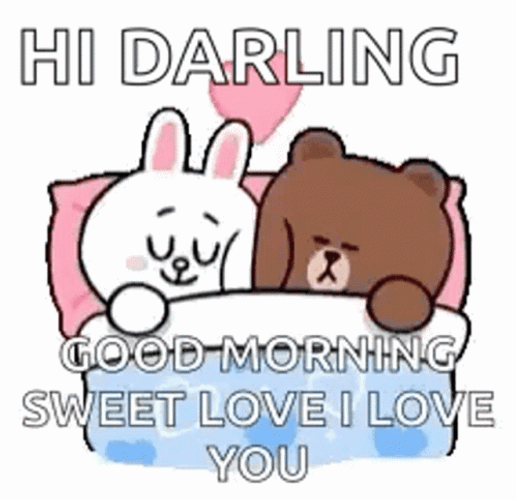 Good Morning Darling Cony Brown Cuddling GIF