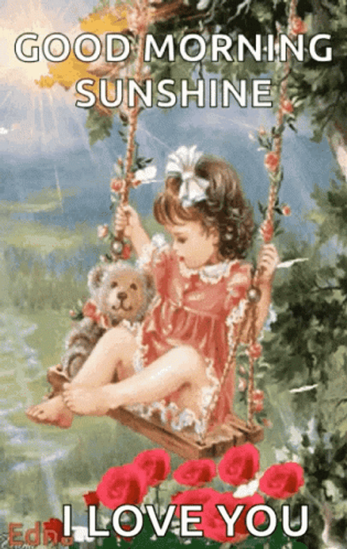 Good Morning Daughter In The Swing GIF