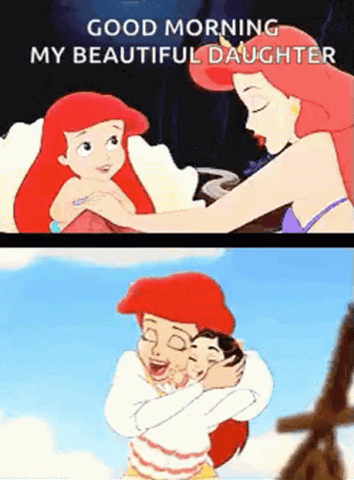 Good Morning Daughter Little Mermaid Ariel GIF