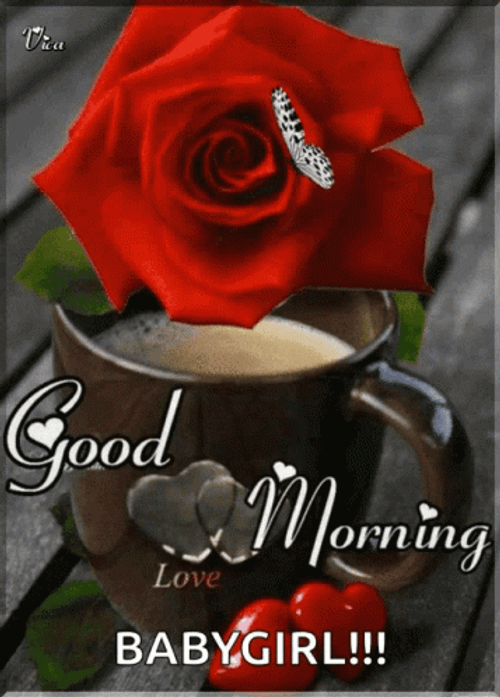 Good Morning Daughter With Butterfly GIF