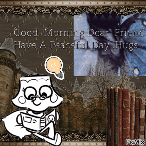 Good Morning Dear Friend Have A Peaceful Day Hugs GIF
