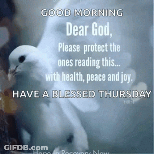 Good Morning Dear God Protect Readers With Health Peace Joy Blessed Thursday GIF
