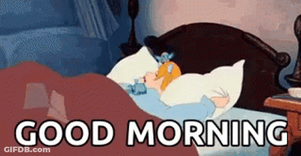 Good Morning Drowsy Princess Sleeping Beauty GIF