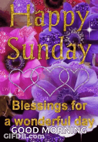 Good Morning Enjoy Happy Sunday Card Flowers Butterflies GIF
