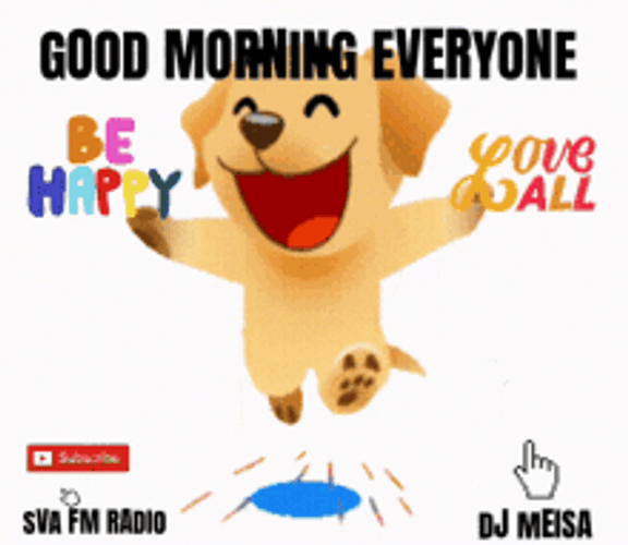Good Morning Everyone Excited Dog GIF