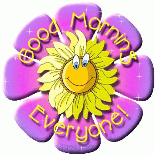 Good Morning Everyone Smiling Flower GIF
