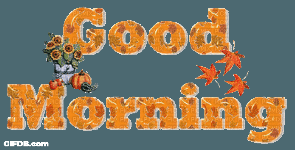 Good Morning Fall Design Artwork GIF
