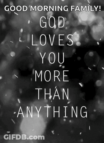 Good Morning Family Black And White Poster GIF