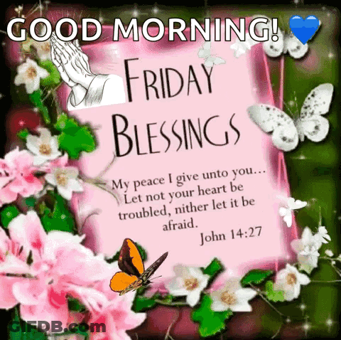 Good Morning Flowers And Butterflies GIF