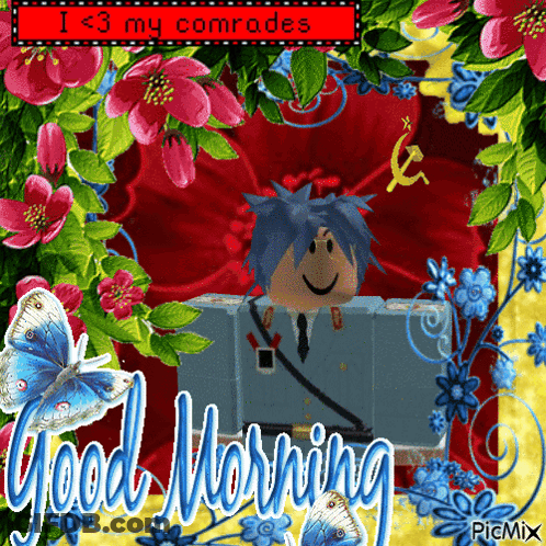 Good Morning Flowers And Butterflies GIF