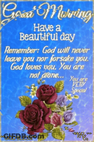 Good Morning Flowers Quote GIF