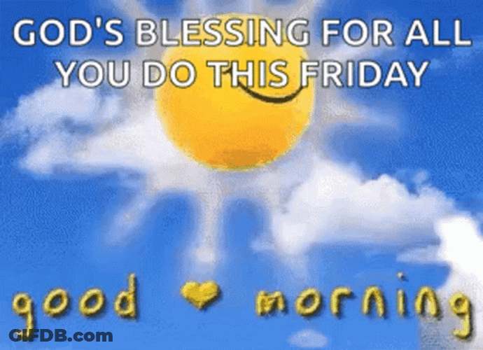 Good Morning Friday God's Blessing Sun GIF