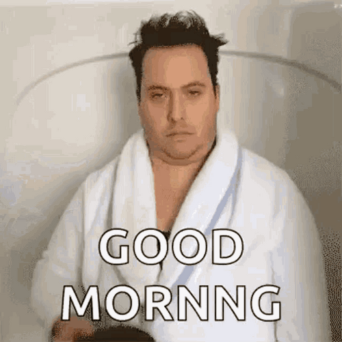 Good Morning Funny Coffee Bath GIF