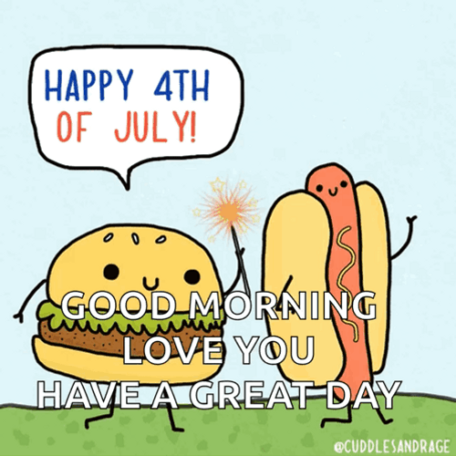 Good Morning Funny Happy 4Th Of July GIF