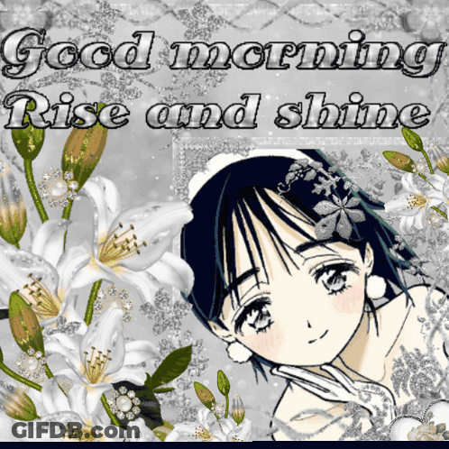 Good Morning Girl Greeting Card GIF