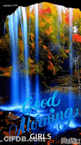 Good Morning Girls Waterfall GIF