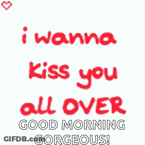Good Morning Gorgeous Greeting Card With Red Lips GIF