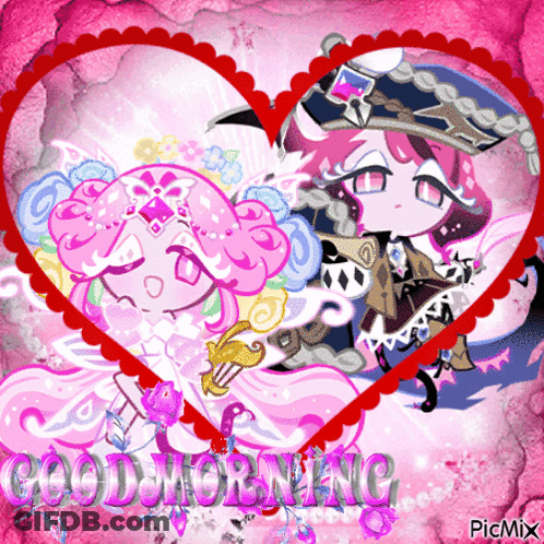 Good Morning Greeting Card Cartoon Characters GIF