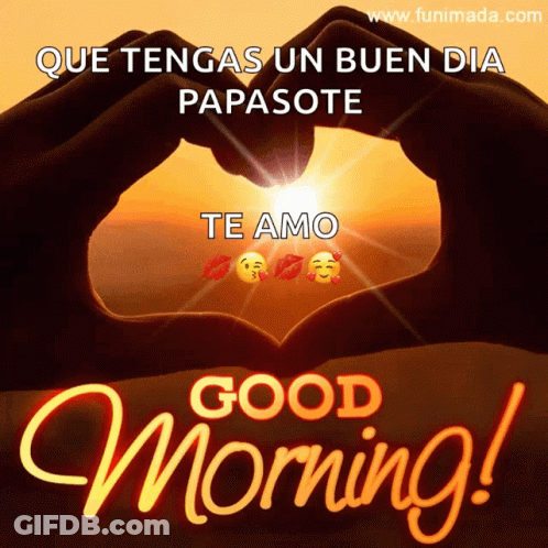 Good Morning Greeting Card Hand Heart GIF