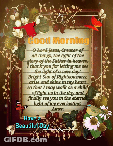 Good Morning Greeting Card Prayer GIF