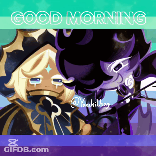 Good Morning Greeting Card With Characters GIF