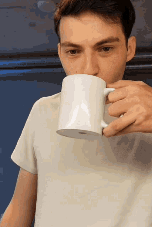 Good Morning Guy Drinking Coffee GIF