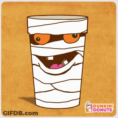 Good Morning Halloween Dunkin Donut GIF