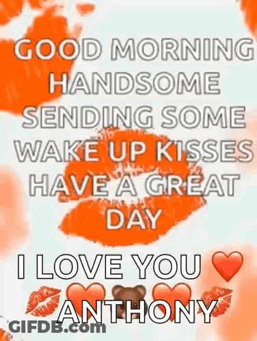 Good Morning Handsome Sending Wake Up Kisses GIF