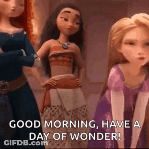 Good Morning Happy Disney Princesses GIF