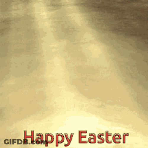 Good Morning Happy Easter Shadow Forming Jesus Christ GIF