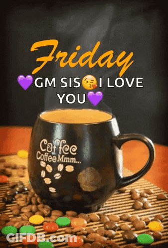 Good Morning Happy Friday Hugs Pretty Lady Coffee Crown GIF