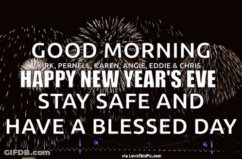 Good Morning Happy New Year's Eve Fireworks GIF