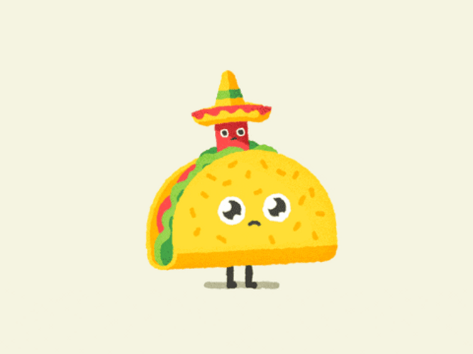 Good Morning Happy Taco Tuesday Peeking Animation GIF