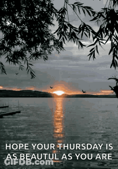 Good Morning Happy Thursday Beautiful Orange Sunrise GIF