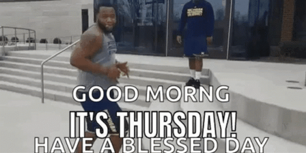 Good Morning Happy Thursday Fun Guy Dancing GIF